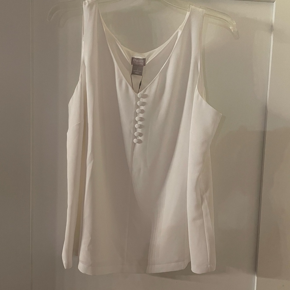 Chicos button down sheer tank